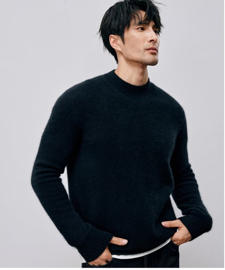 half turtleneck sweater cashmere 80% /2color　SH2570