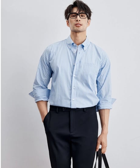 stripe long sleeve shirt /2color　SH2304
