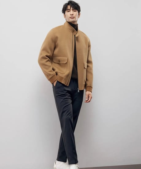 wool stand collar jacket /2color　SH2218