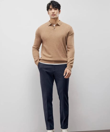 cashmere sweater in original color /2color　SH2215