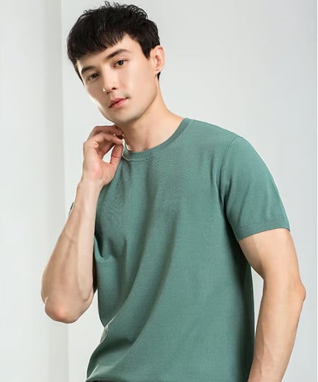round neck pile t-shirt /6color　SH2419