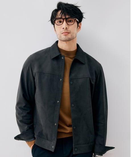 stretch suede jacket /3color　SH2676