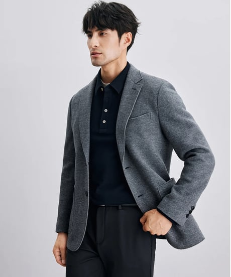 modal wool cotton lapel shirt /2color　SH2399