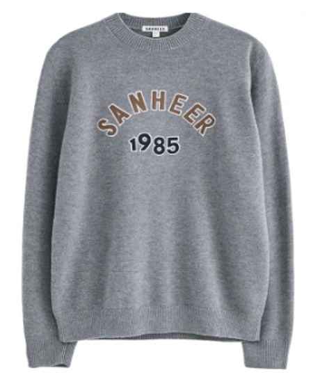 round neck sweater in wool /2color　SH2638