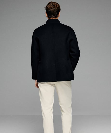 stand collar wool cashmere jacket　SH2618