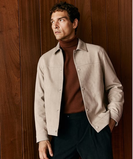 stretch suede jacket /3color　SH2676