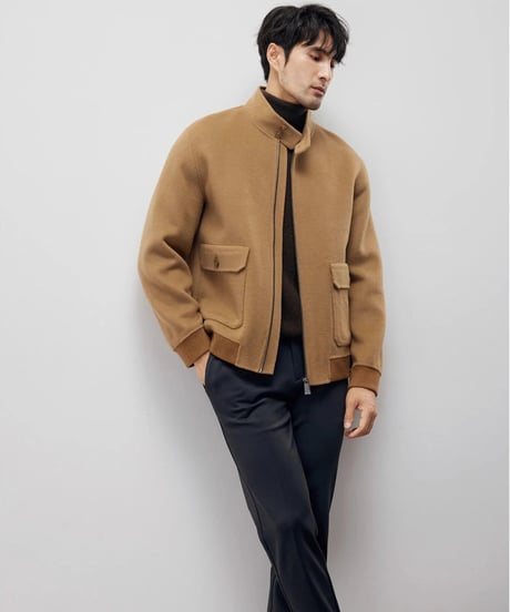 wool stand collar jacket /2color　SH2218
