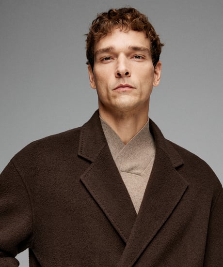 wool coat in mulberry silk /2color　SH2602