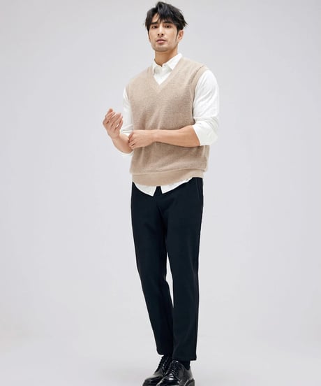 knit vest cashmere 100%　SH2166