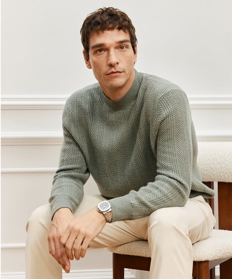 sweater half turtleneck cashmere wool　SH2699