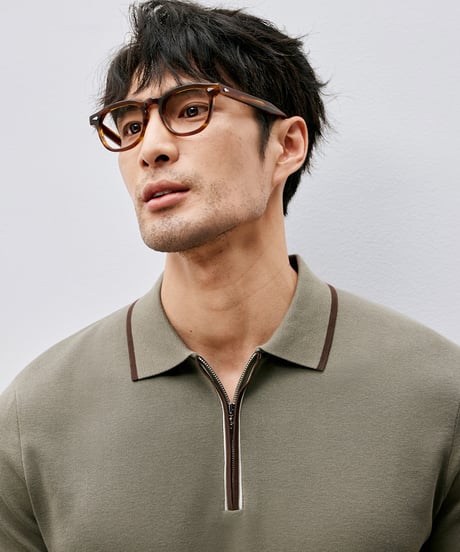 half-zip polo shirt /2color　SH2533