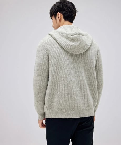 wool hooded cardigan　SH2165
