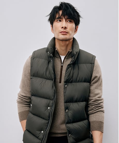down jacket vest white goose /2color　SH2597