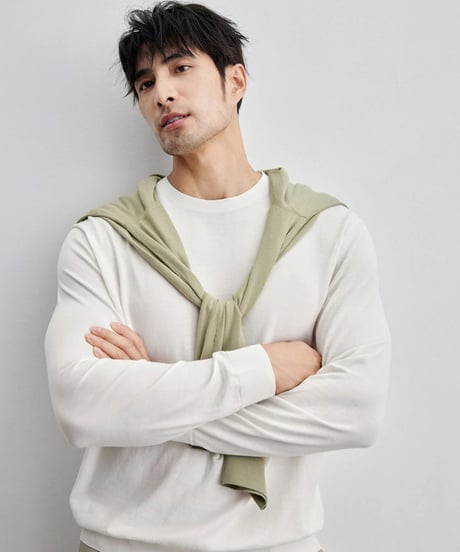 silk cotton sweater /3color　SH2129