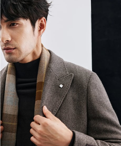 herringbone coat wool 100%　SH2404