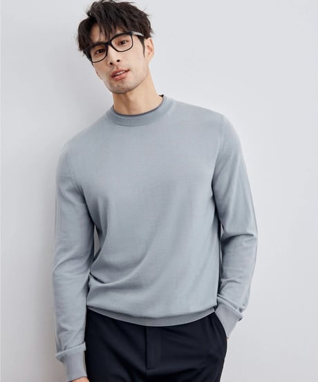 wool round neck sweater /4color　SH2301
