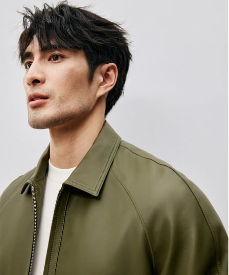 100% sheepskin leather jacket　SH2460