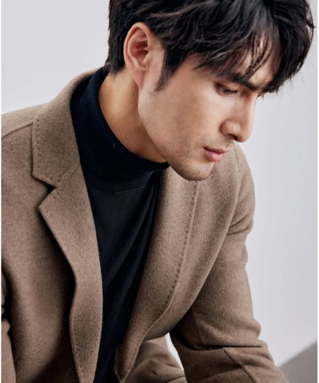 camel wool handmade casual jacket　SH2340