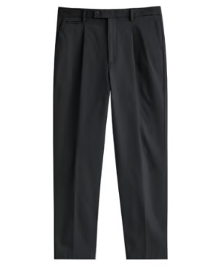 casual pants single pleat straight /2color　SH2606
