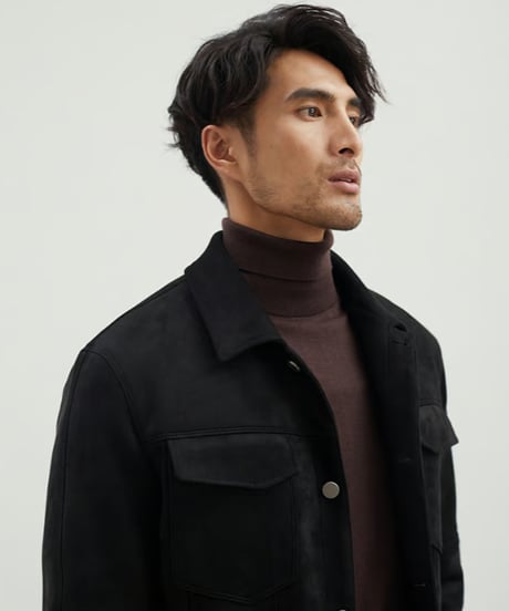 suede casual jacket /2color　SH2423