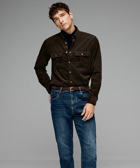 corduroy cotton shirt /2color　SH2639