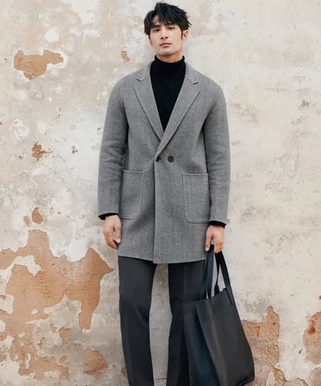 wool stand collar coat　SH2380