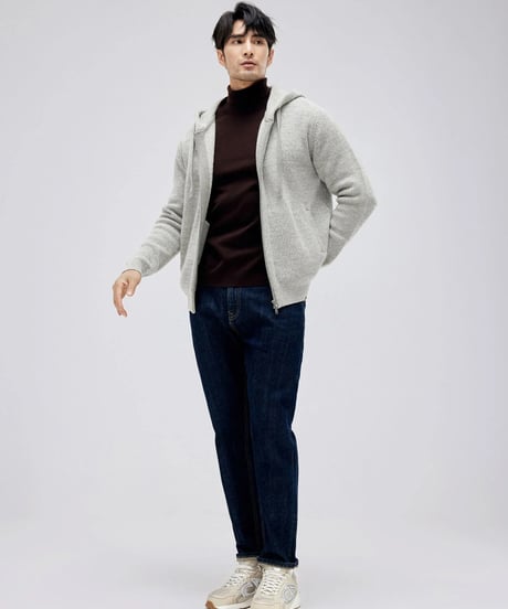 wool hooded cardigan　SH2165