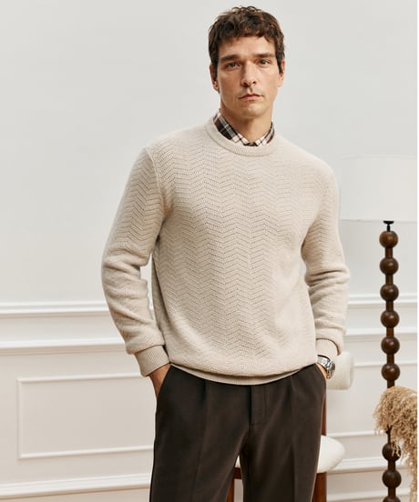 sweater cashmere shirt round neck /2color　SH2576
