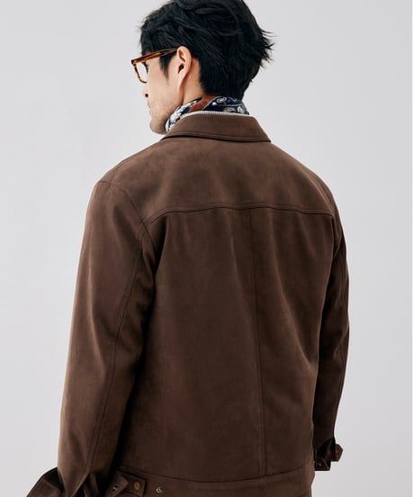 stretch suede jacket /3color　SH2676