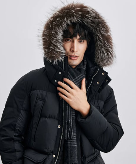 silver fox fur down jacket　SH2410