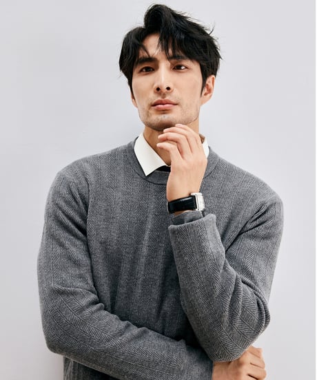 crew neck sweater wool /2color　SH2640