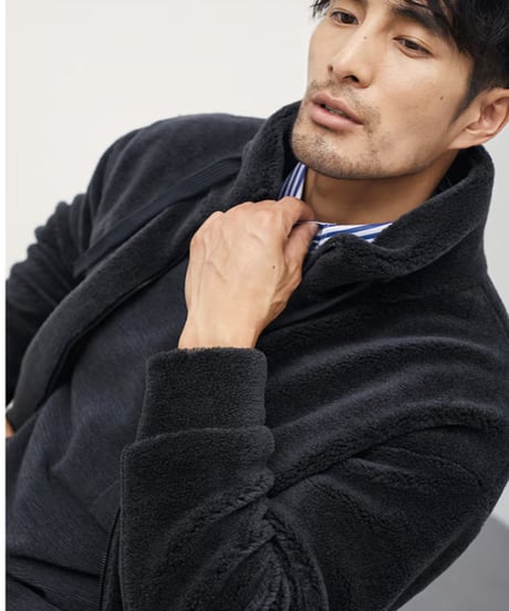 stand collar jacket wool 100%　SH2425