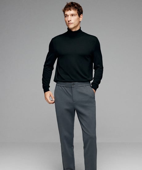 casual pants stretch elastic waist /2color　SH2651
