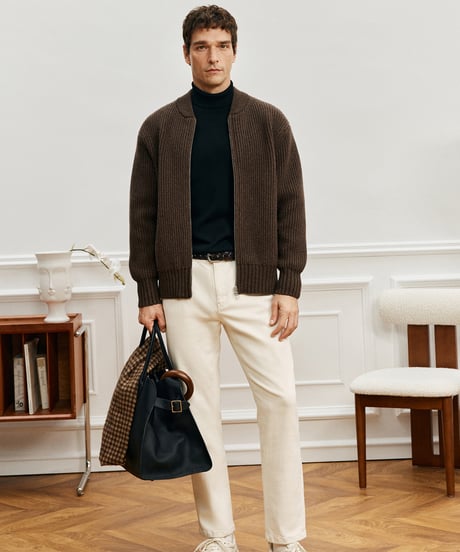 knitted jacket wool 100% /2color　SH2560