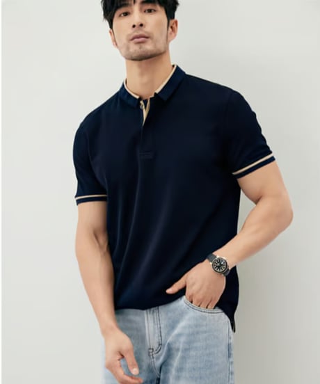 cotton lapel t-shirt　SH2422