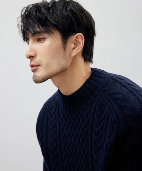 wool high neck sweater /2color　SH2195