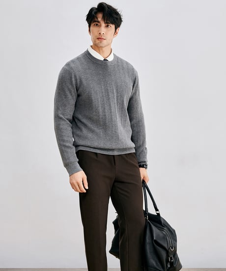 crew neck sweater wool /2color　SH2640