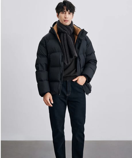 white duck short down jacket /2color　SH2411