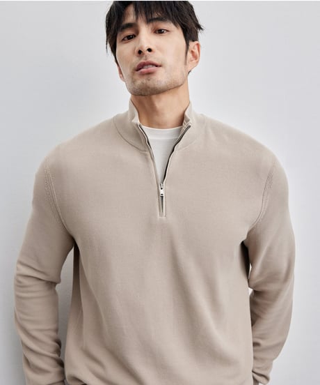half zip sweater /2color　SH2128