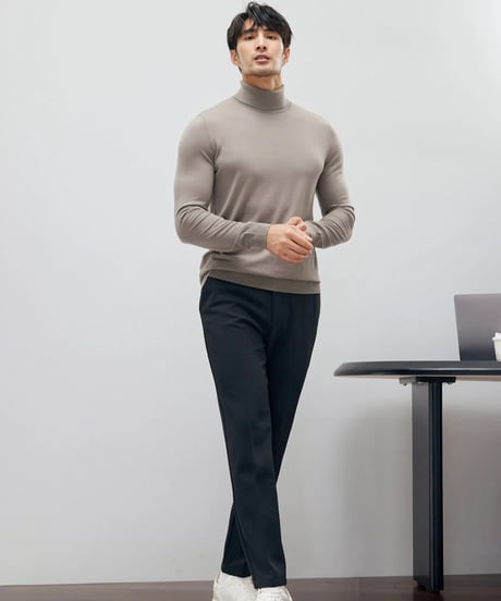 merino wool turtleneck sweater /3color　SH2196
