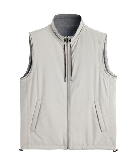 reversible stand collar vest jacket /3color　SH2261