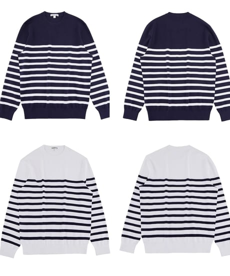 striped round neck sweater /2color　SH2294