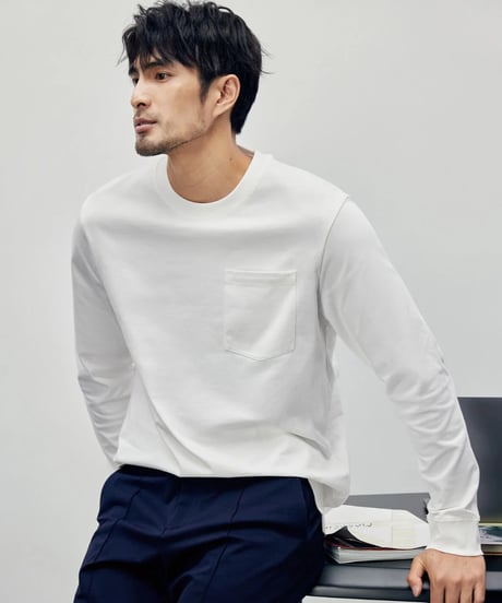 basic cotton round neck T shirt /4color　SH2284