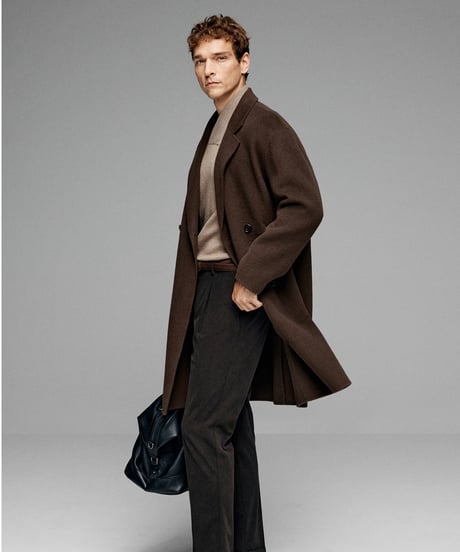 wool coat in mulberry silk /2color　SH2602
