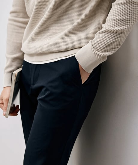 waffle jacquard henley shirt /2color　SH2452