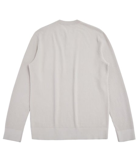 waffle jacquard henley shirt /2color　SH2452
