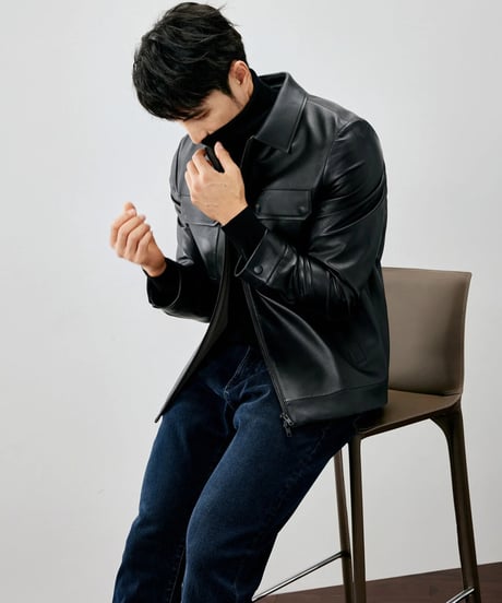 sheepskin leather jacket　SH2272