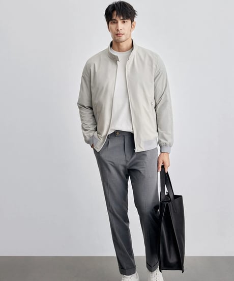 casual pants with single pleats /2color　SH2124
