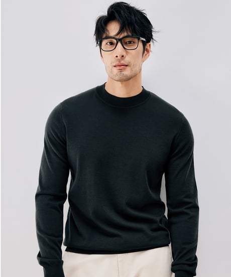 half turtleneck sweater wool 100% /7color　SH2675