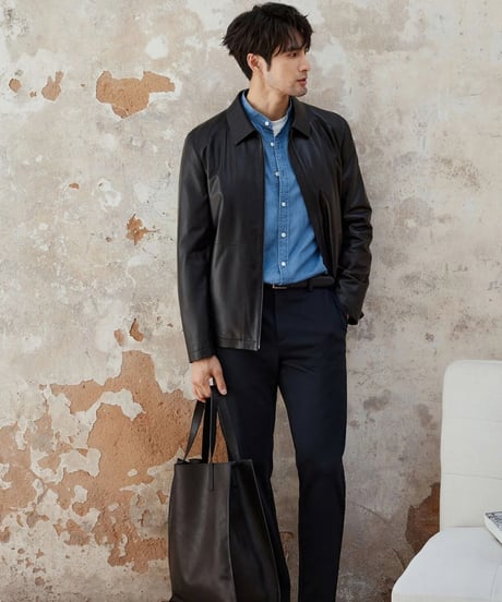 jacket mouton leather 100%　SH2012